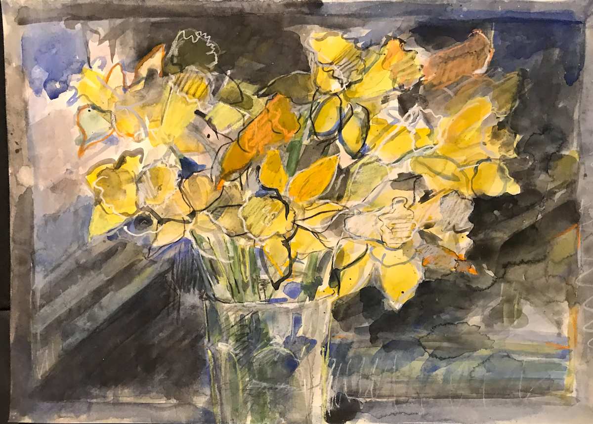 Daffodils in a vase by Kenneth Showell 