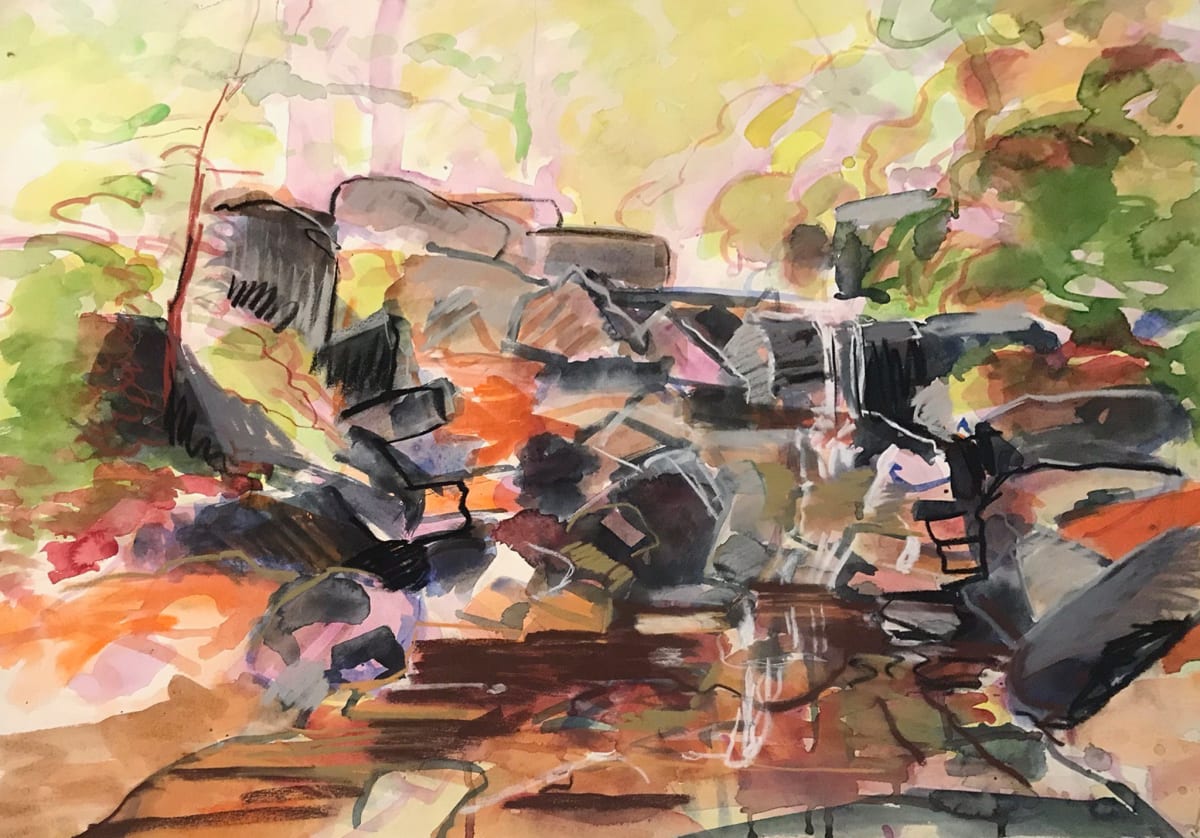 Study 58 Park Abstract by Kenneth Showell 