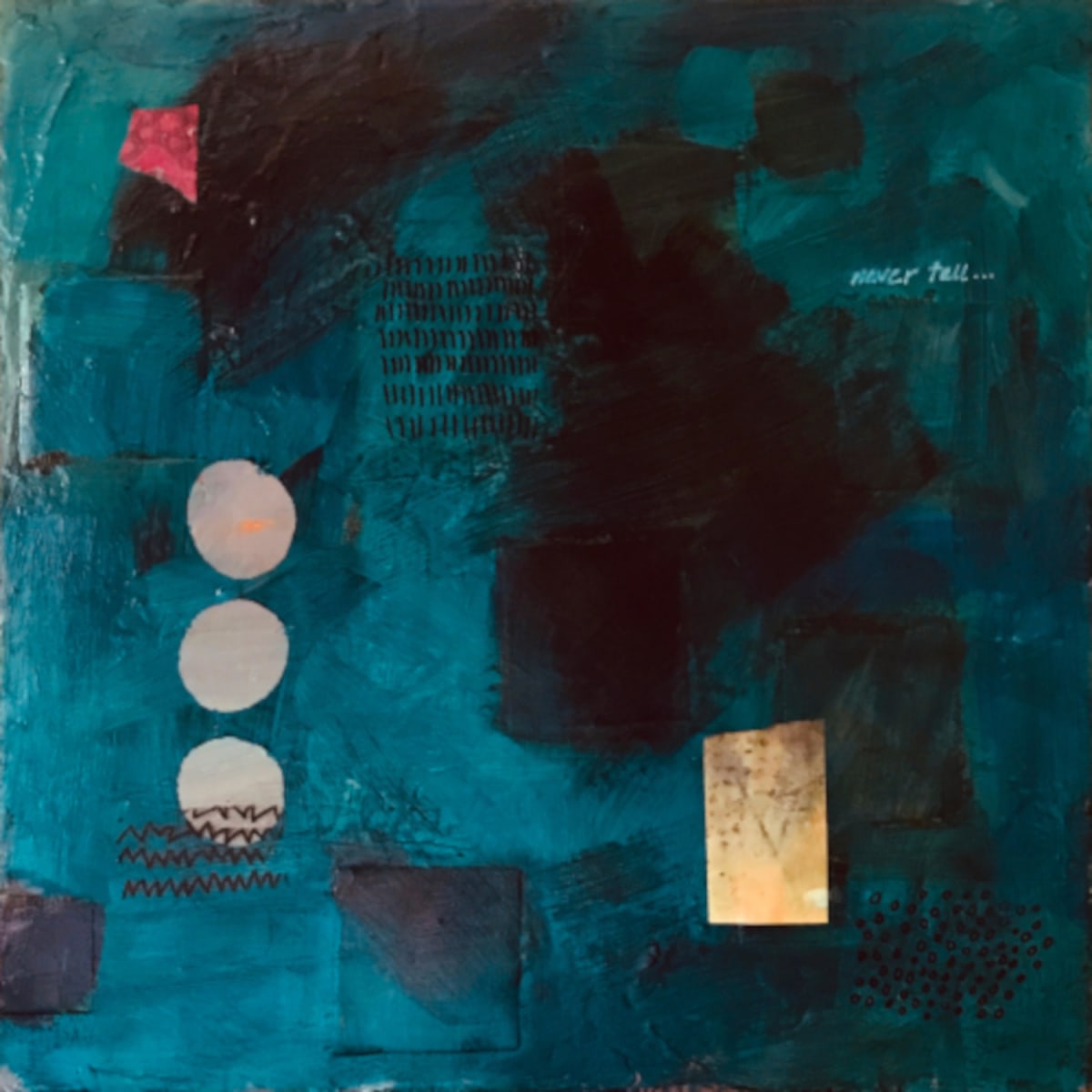 Family Secrets by Ellen McCormick Martens  Image: Family Secrets acrylic and collage painting on cradled wood panel