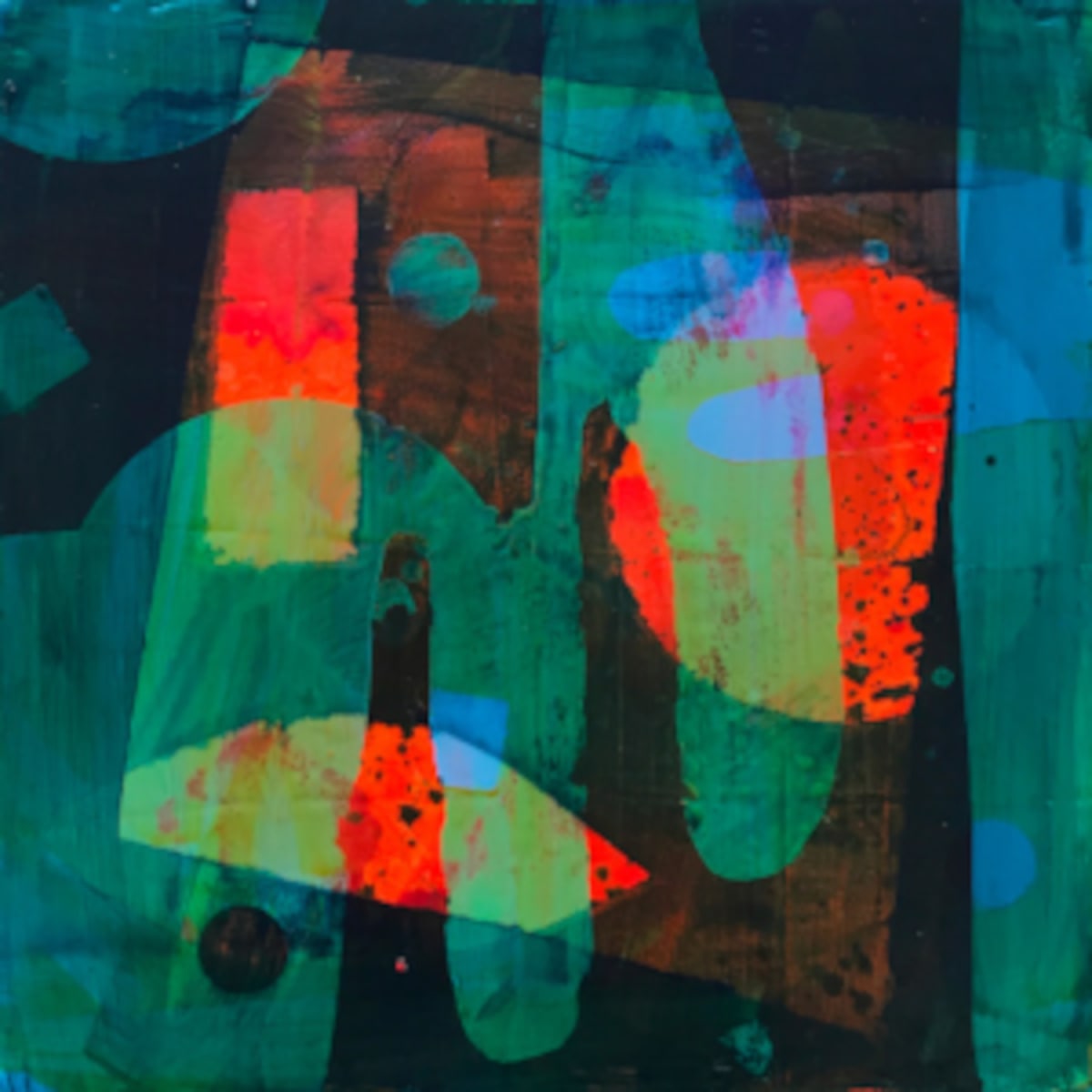 Fingers of Night I by Ellen McCormick Martens  Image: Fingers of Night I acrylic painting on wood panel