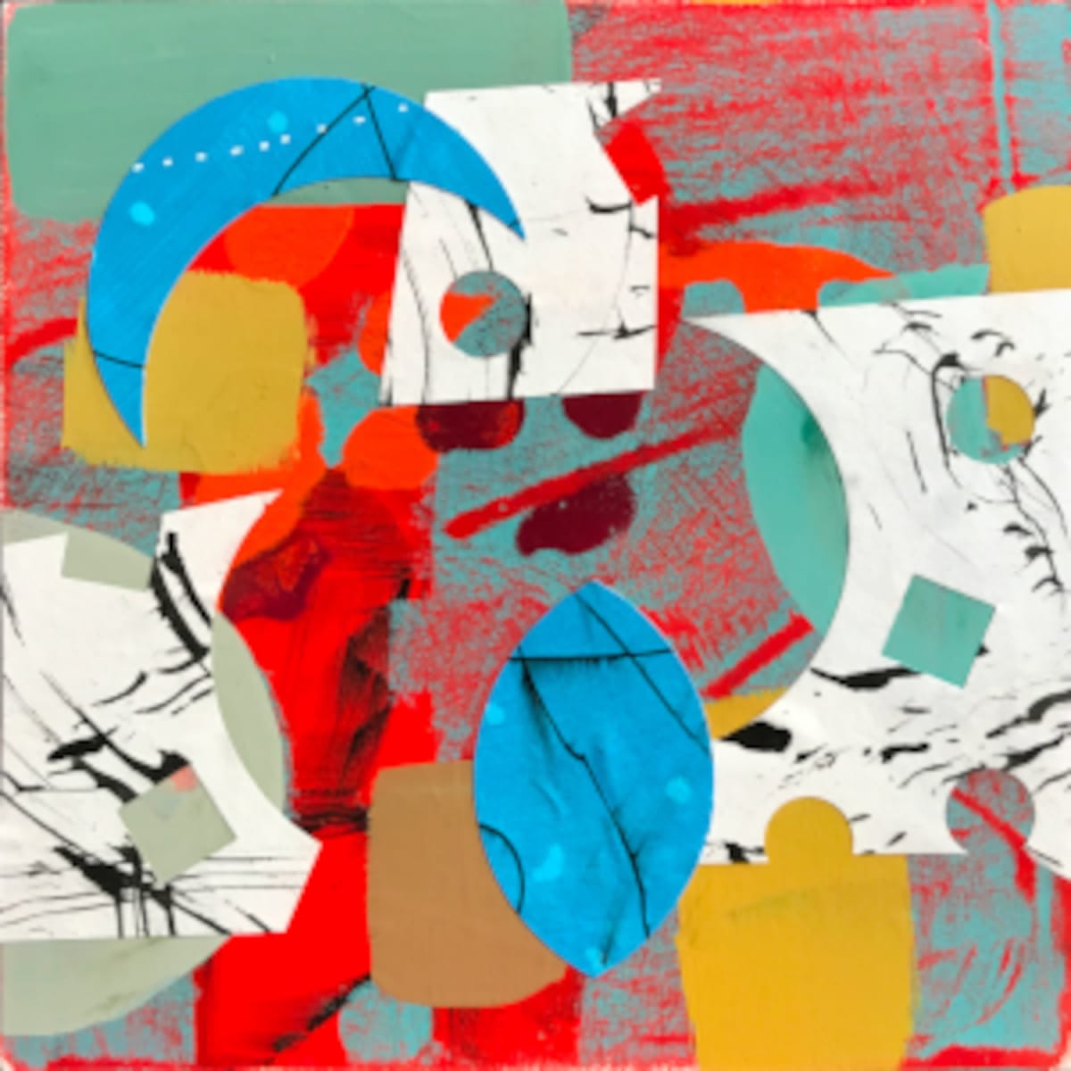 Mooning I by Ellen McCormick Martens  Image: Mooning I acrylic painting on wood panel