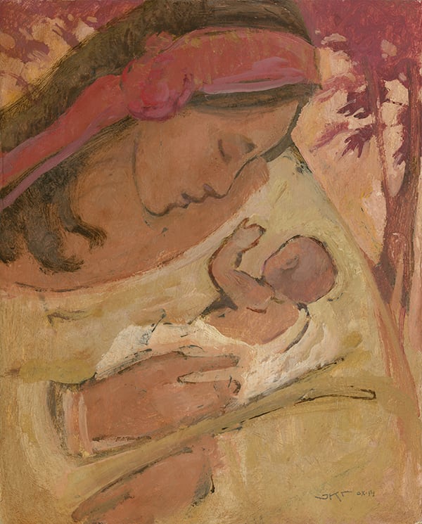 Mother and Child (Maple Leaf) by J. Kirk Richards  Image: Mother and Child (Maple Leaf)
