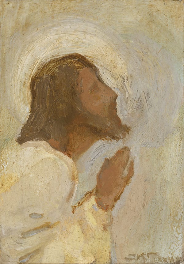 Jesus Praying by J. Kirk Richards  Image: Jesus Praying
