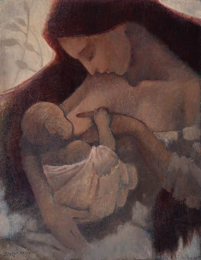 Winter Nursing by J. Kirk Richards, Image 1.