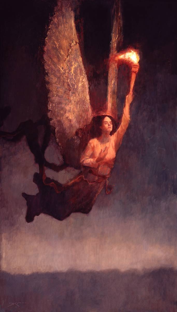 Angel With Torch by J. Kirk Richards 
