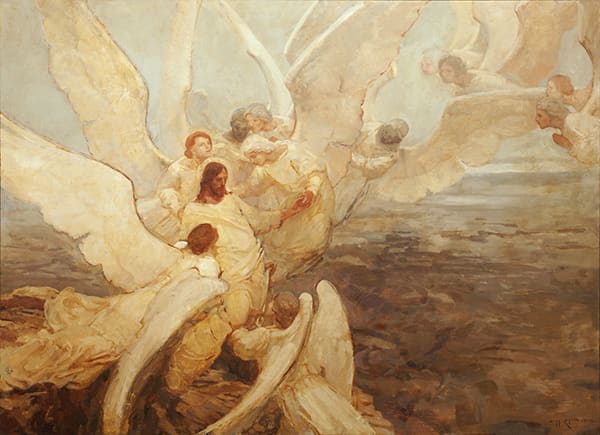 Angels Ministered unto Him by J. Kirk Richards  Image: Angels Ministered unto Him