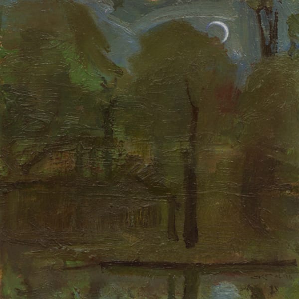 Moon Over Salem Pond by J. Kirk Richards  Image: Moon Over Salem Pond