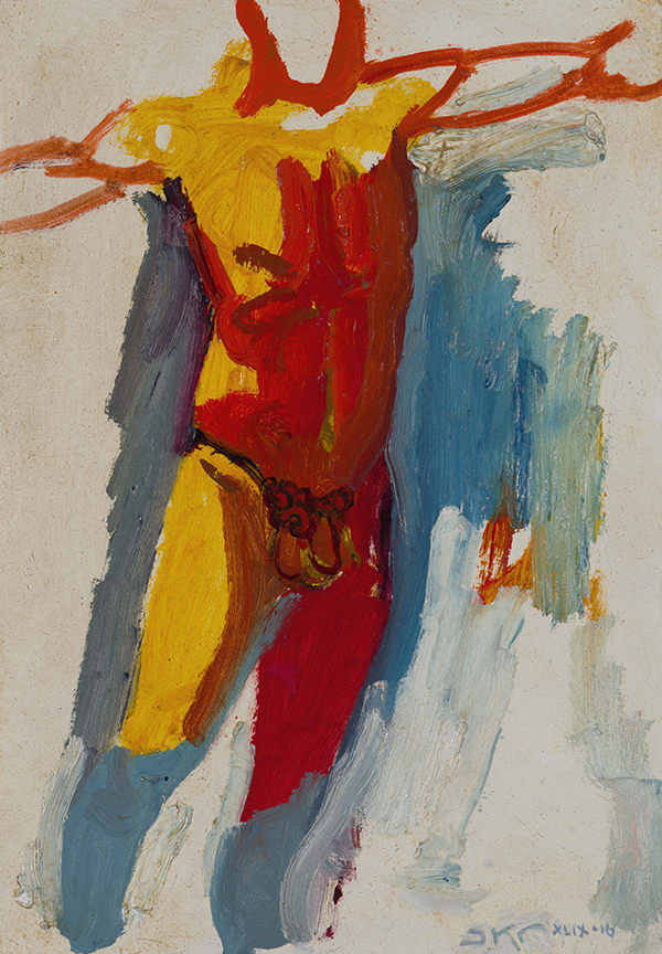 Fauvist Male Figure by J. Kirk Richards  Image: Fauvist Male Figure