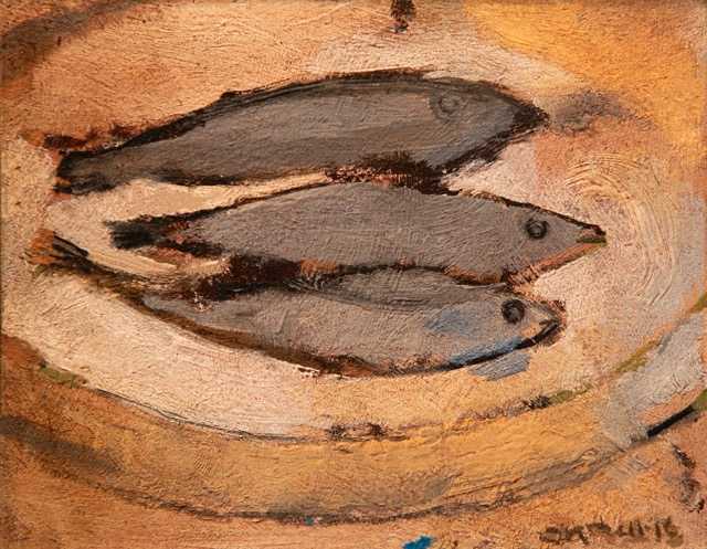 Anchovies on a Plate by J. Kirk Richards 