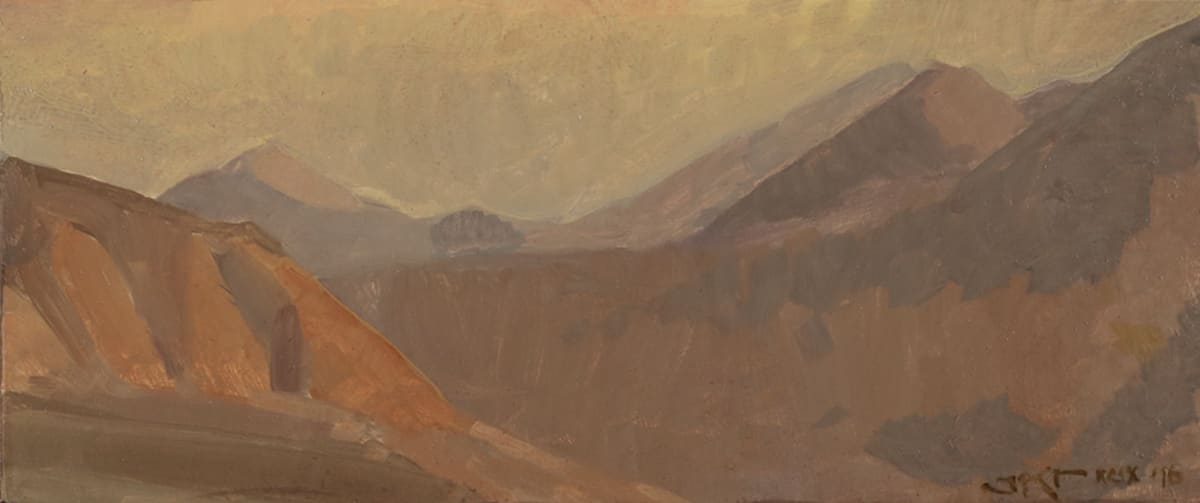 Mount Nebo at Sunset by J. Kirk Richards  Image: Plein air study of Mt. Nebo. 