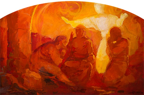 In the Fiery Furnace by J. Kirk Richards  Image: In the Fiery Furnace