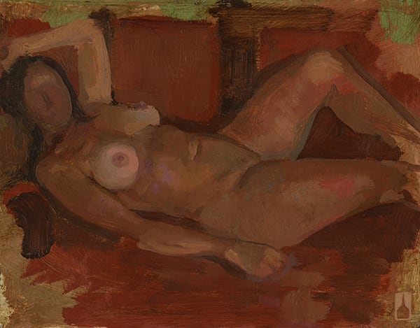 Figure Sketch 1462: The Texan [reclining] by J. Kirk Richards  Image: Figure Sketch 1462: The Texan [reclining]