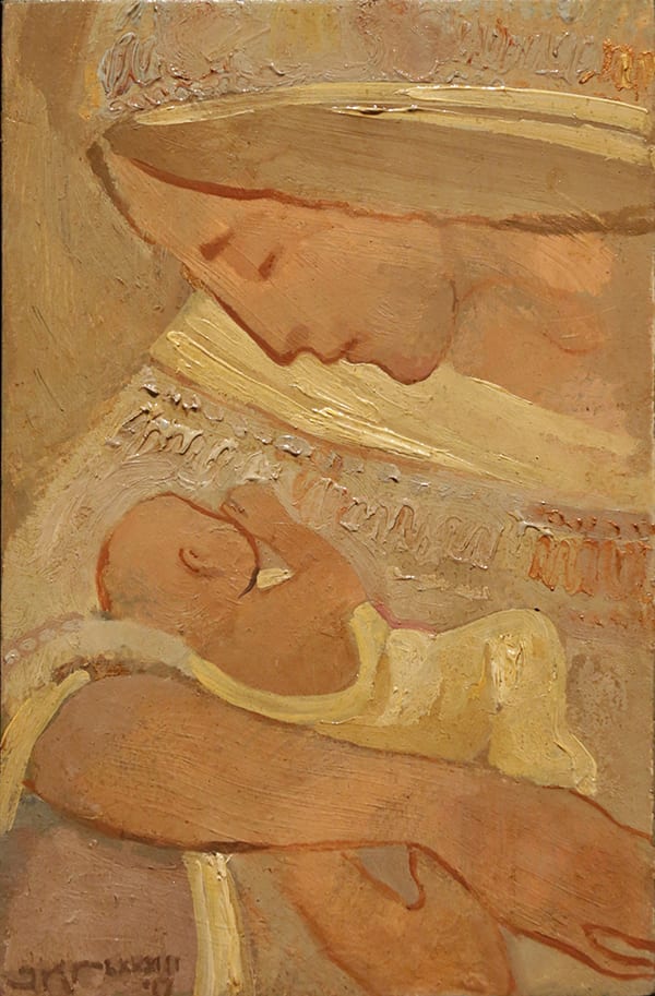Mother and Child in Cream by J. Kirk Richards  Image: Mother and Child in Cream