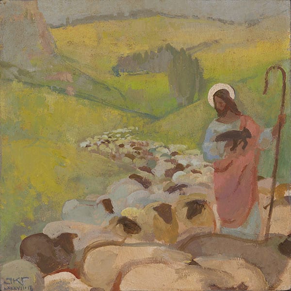 Shepherd in Spring III by J. Kirk Richards  Image: Shepherd in Spring III 