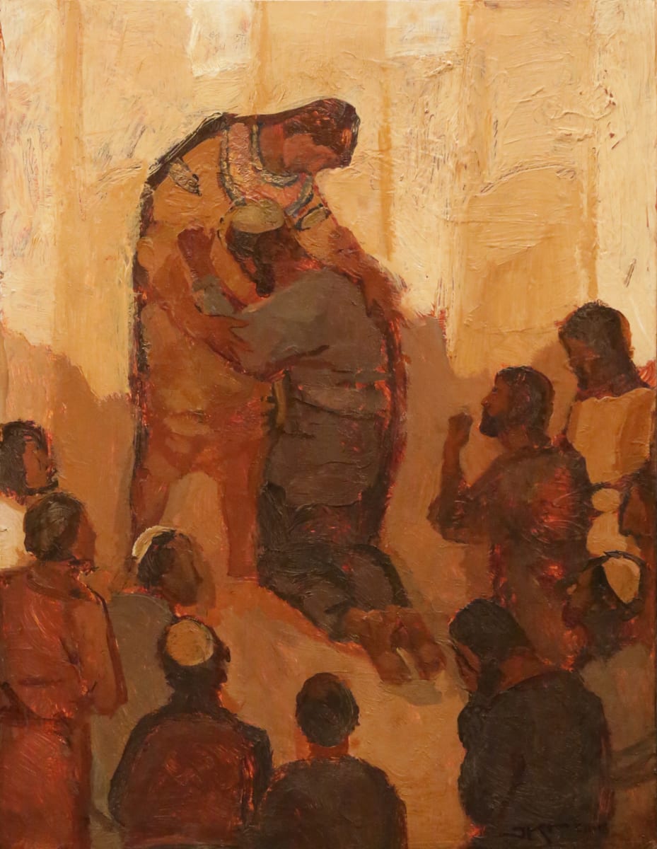 Joseph Forgives His Brothers by J. Kirk Richards  Image: Joseph reveals himself to his brothers in Egypt. Genesis 45. 