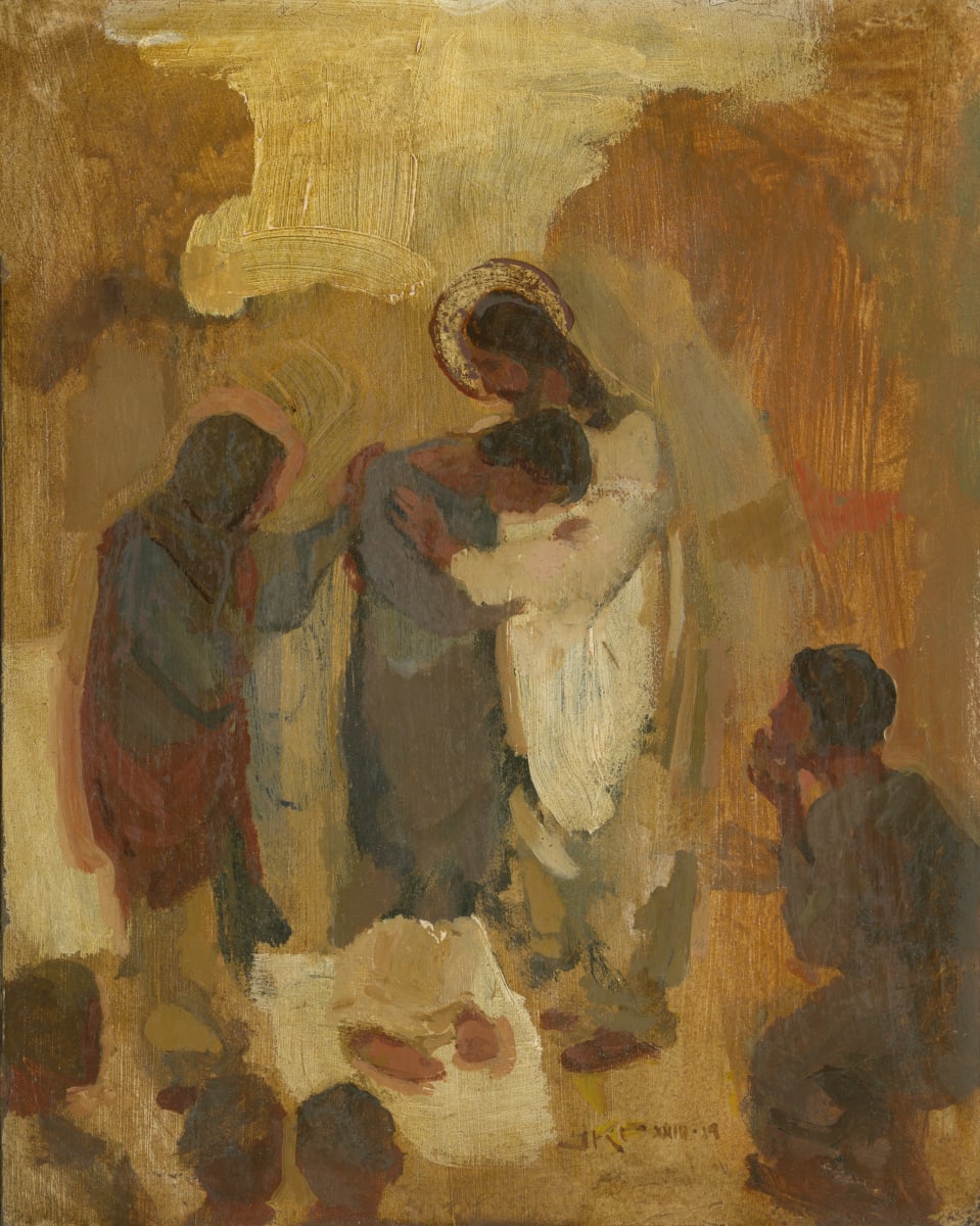 Comfort Those That Stand in Need of Comfort by J. Kirk Richards  Image: "Yea, and are willing to mourn with those that mourn; yea, and comfort those that stand in need of comfort." --Mosiah 18:9 