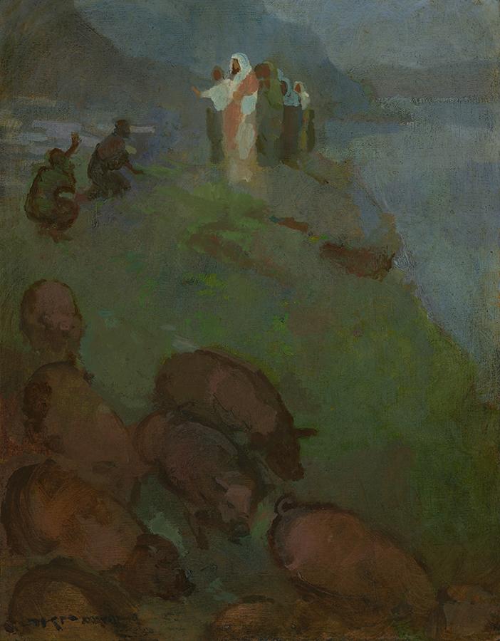 And Simeon Blessed Them by J. Kirk Richards 