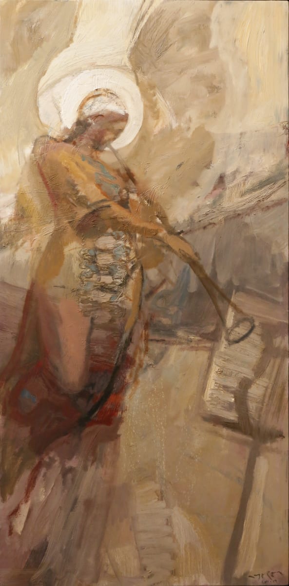 Hear, O Israel by J. Kirk Richards  Image: Angel blowing a trumpet. 