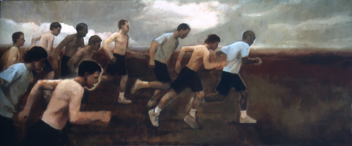 Runners by J. Kirk Richards  Image: Young men running together. 