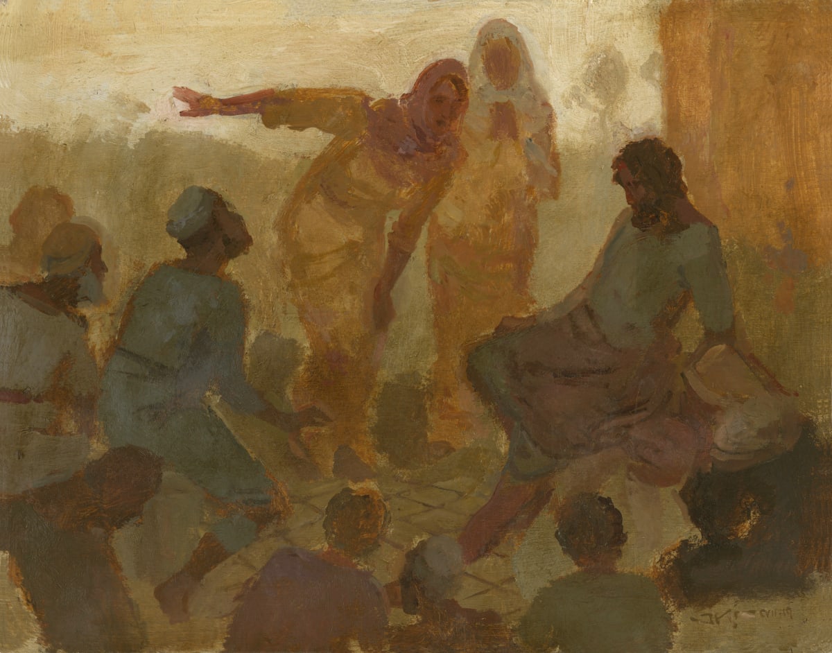They Ran to Bring His Disciples Word by J. Kirk Richards  Image: Women run to tell the apostles of Christ's resurrection. Luke 24:10