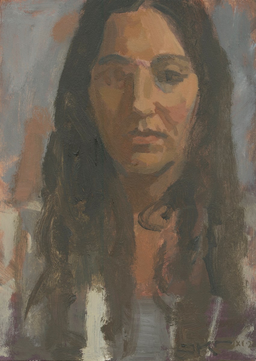 Portrait Sketch of Natalie by J. Kirk Richards  Image: Academy portrait study in oil. 