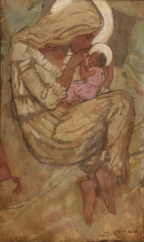 Mother and Child (Carrie and Eve) by J. Kirk Richards  Image: Mother and Child (Carrie and Eve)