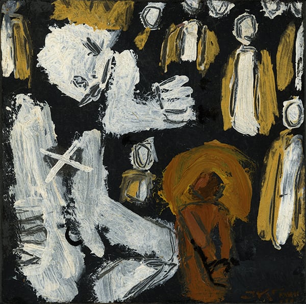Noah Fears Abinadi by J. Kirk Richards, Image 1.