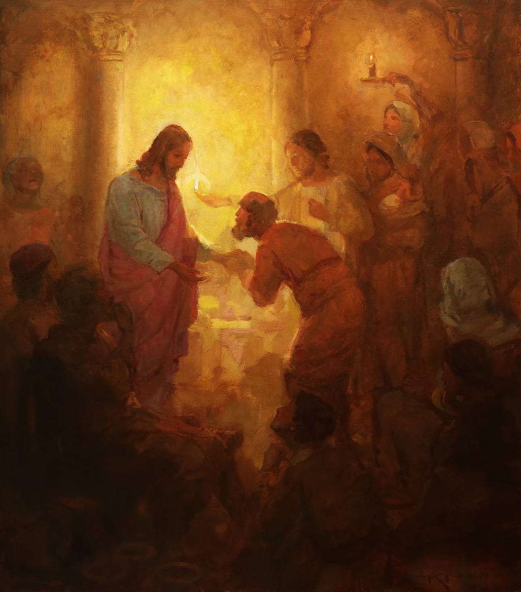 Then Came Jesus and Stood in the Midst by J. Kirk Richards  Image: Christ appearing to his followers. 