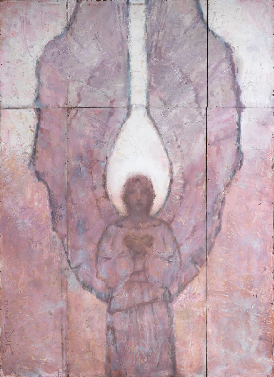 Angel, Sentinel by J. Kirk Richards  Image: An angel stands guard with towering wings. 