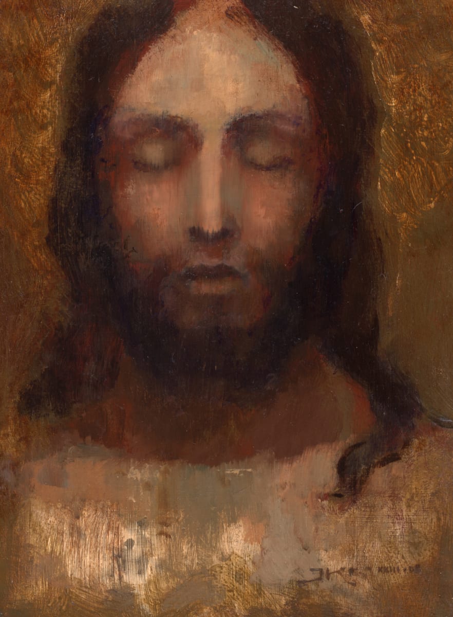 Meditating Christ by J. Kirk Richards  Image: Jesus in deep thought. 