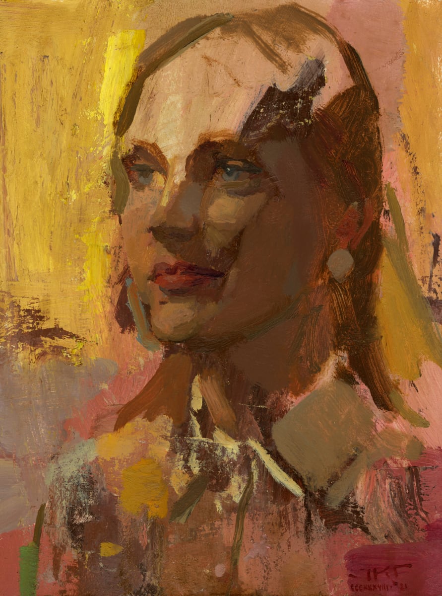 Portrait of Carly White by J. Kirk Richards  Image: Colorful portrait study. 