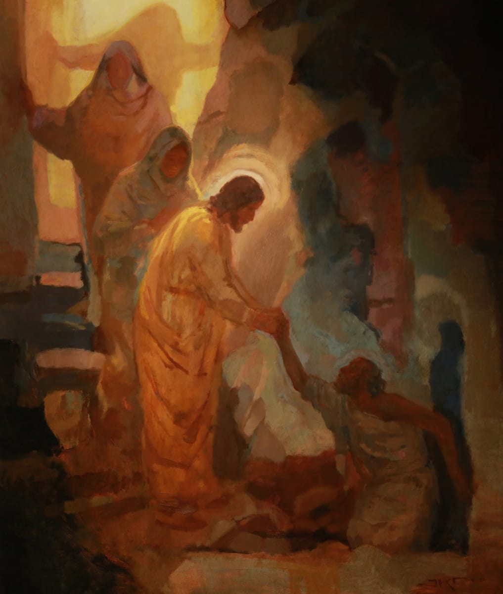 Raising of Lazarus by J. Kirk Richards  Image: "And when he thus had spoken, he cried with a loud voice, Lazarus, come forth." --John 11: 43 KJV
