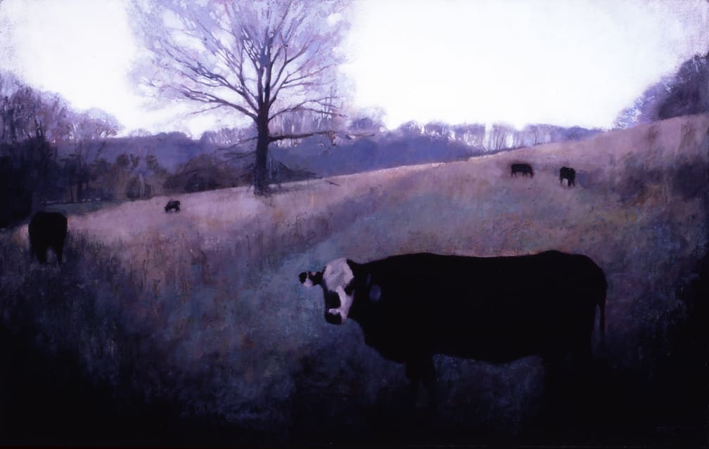 Tennessee Pasture by J. Kirk Richards  Image: Cows in a violet field. 