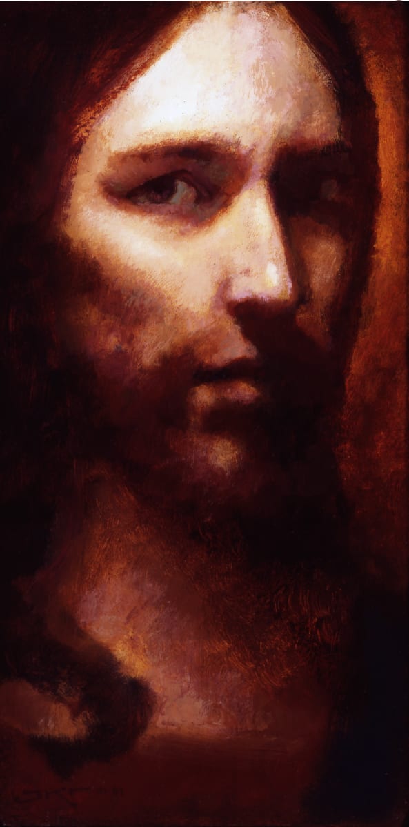 Christ Portrait V by J. Kirk Richards  Image: Christ portrait at three quarter view. 