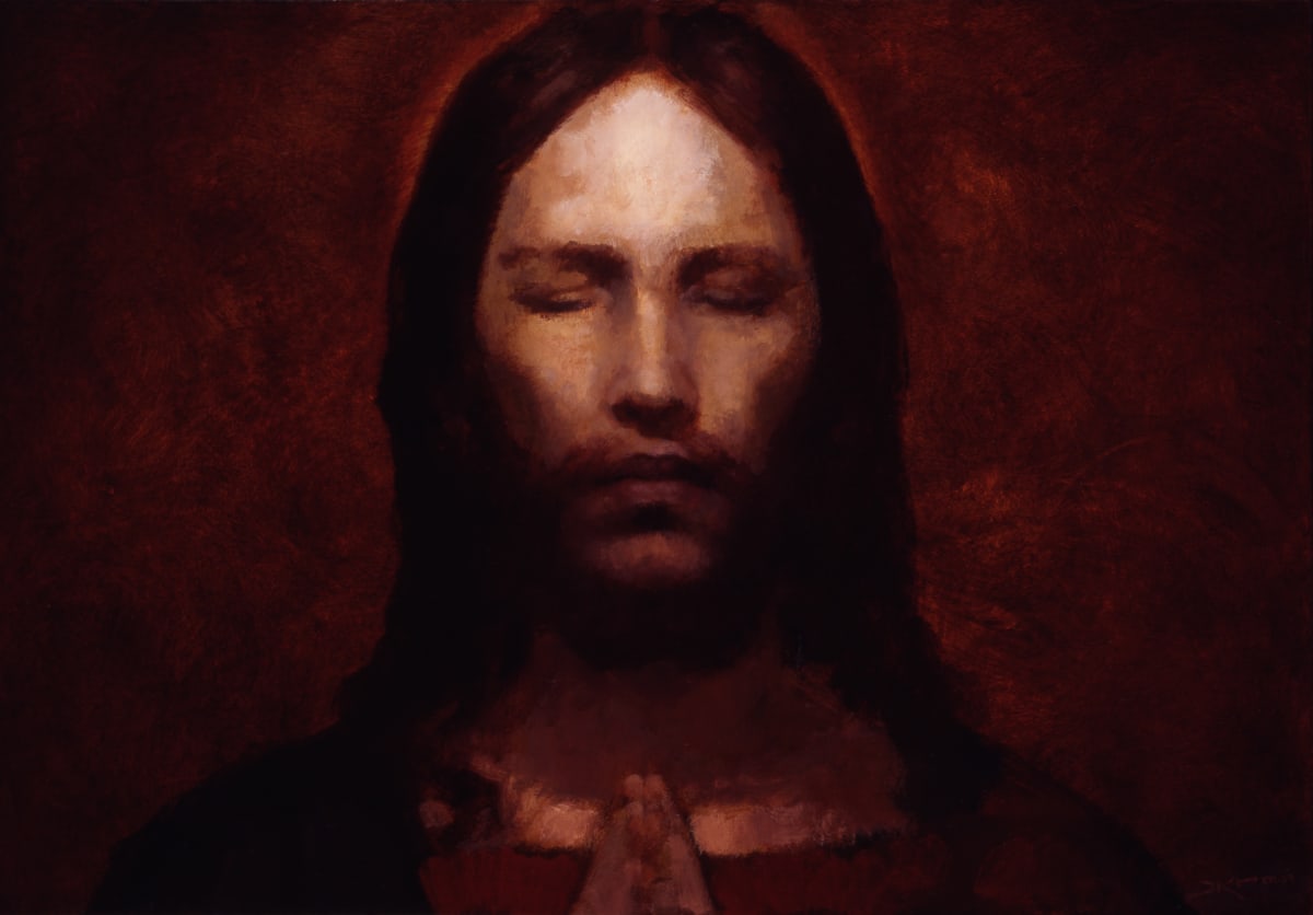 Praying Christ by J. Kirk Richards  Image: Part of a series of Christ portraits from 2009. 