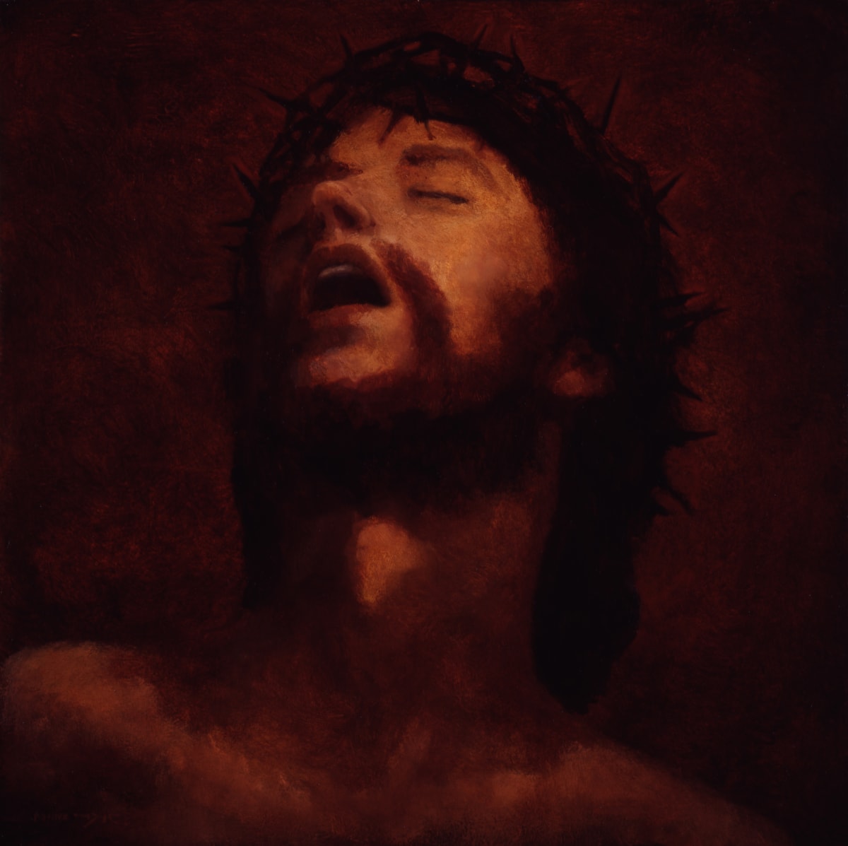 Crown of Thorns by J. Kirk Richards  Image: From a series of Christ portraits from 2009. 