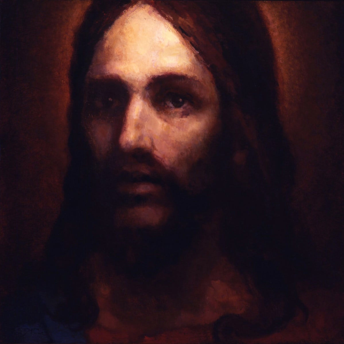 Christ, the Vine by J. Kirk Richards  Image: Christ portrait from a series completed in 2009. 