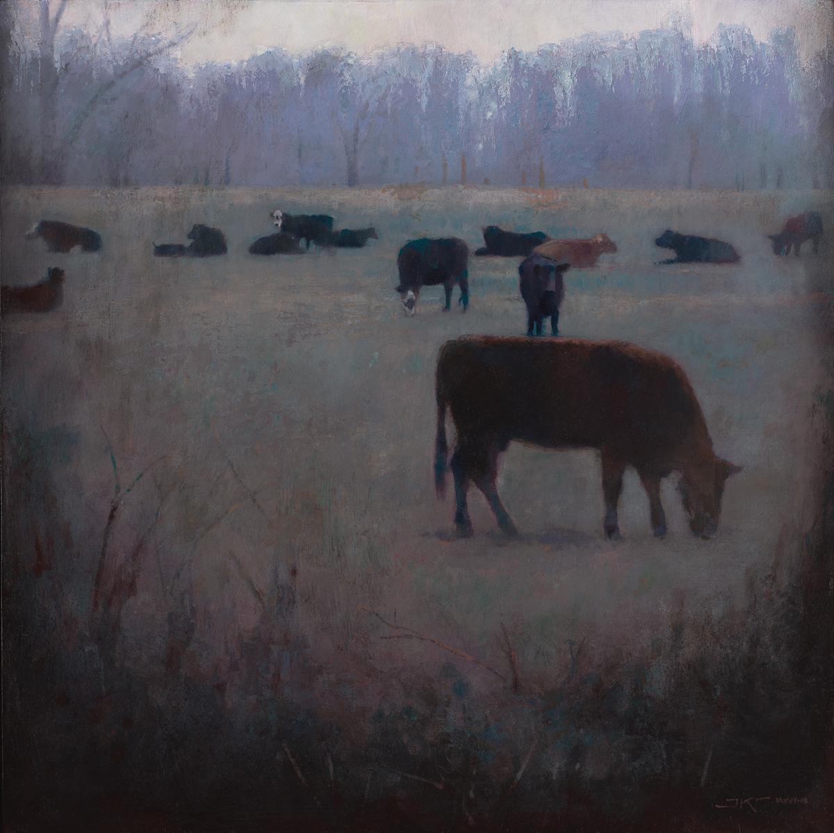 Tree-Lined Pasture by J. Kirk Richards 