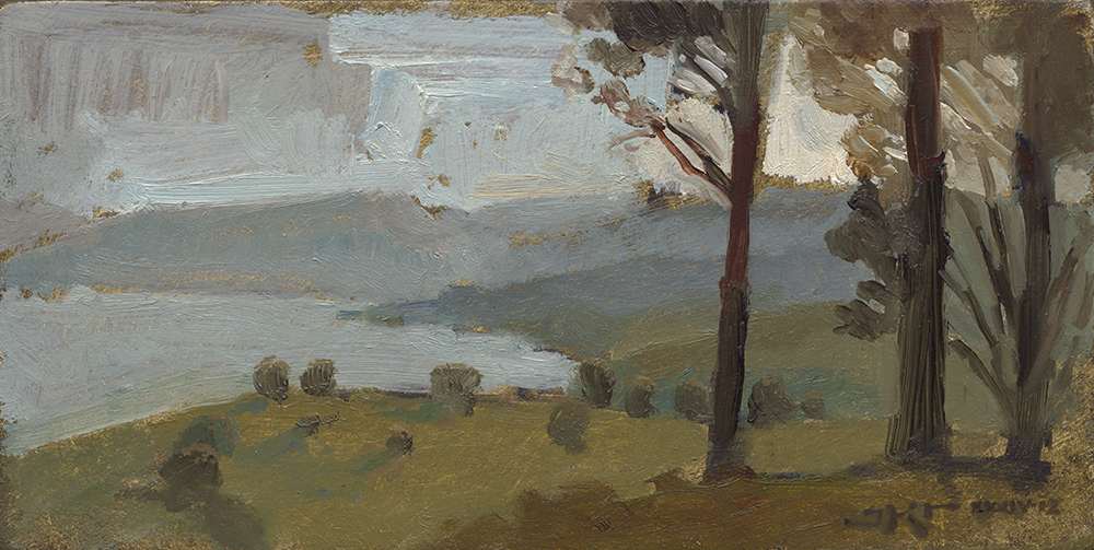 Israel: Three Trees on the Mount of Beatitudes by J. Kirk Richards 