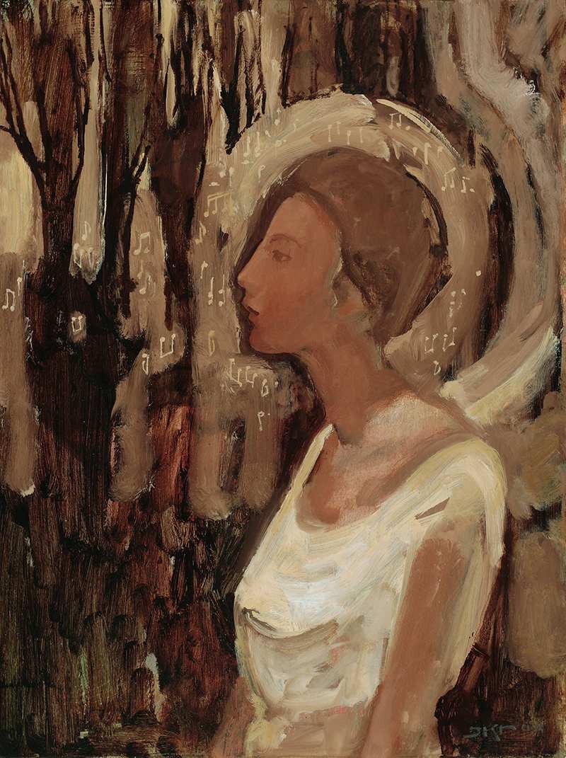 Angel with Music in the Forest by J. Kirk Richards 