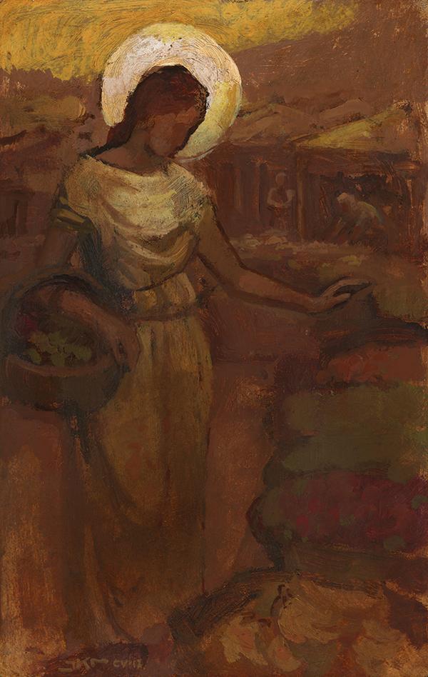 Goddess Choosing Her Fruit by J. Kirk Richards 