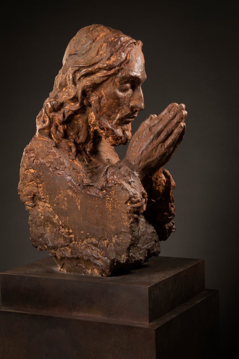 Praying Christ Bronze LXIV-A by J. Kirk Richards  Image: The first in a series of praying Christ bronzes, A-Z. 