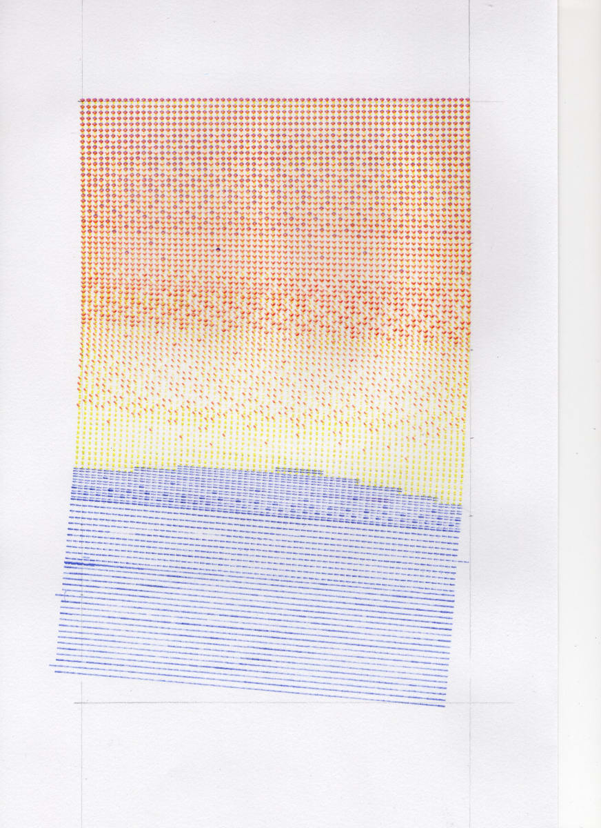 off-kilter sunset over blue hill by Chad Reynolds 