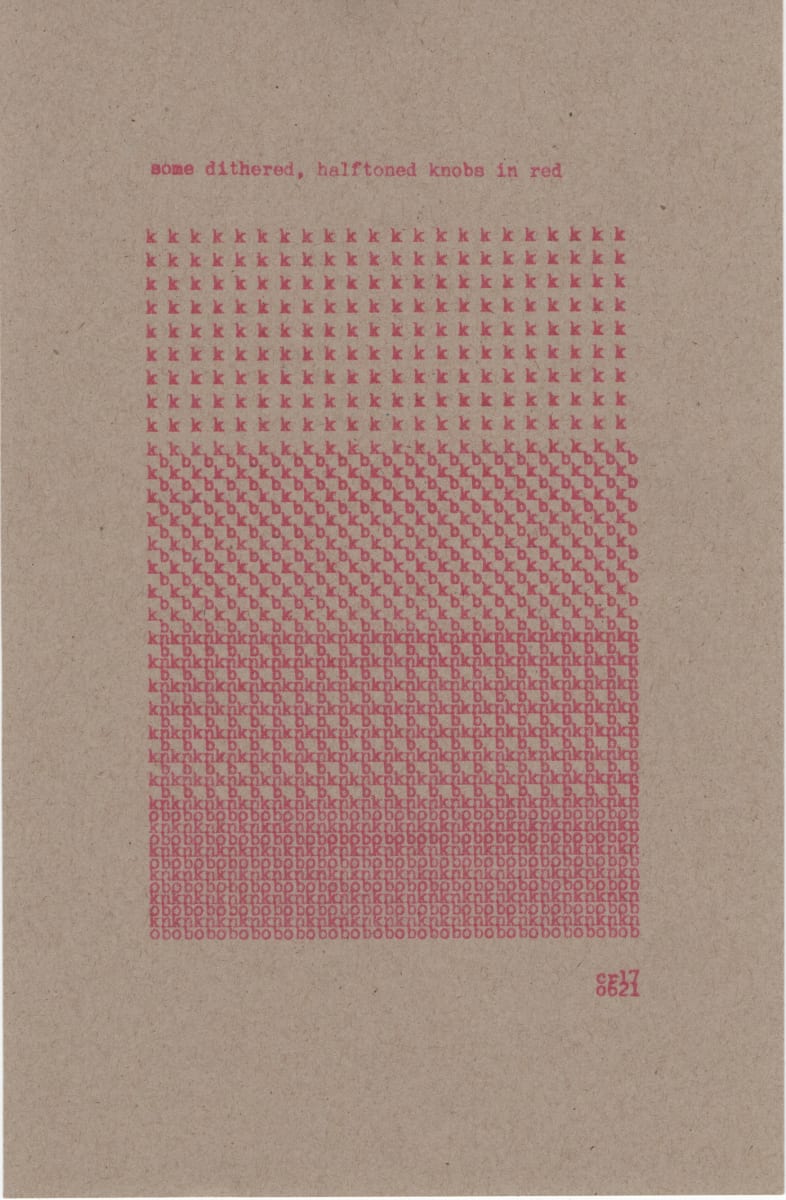 some dithered, halftoned knobs in red, Image 1.