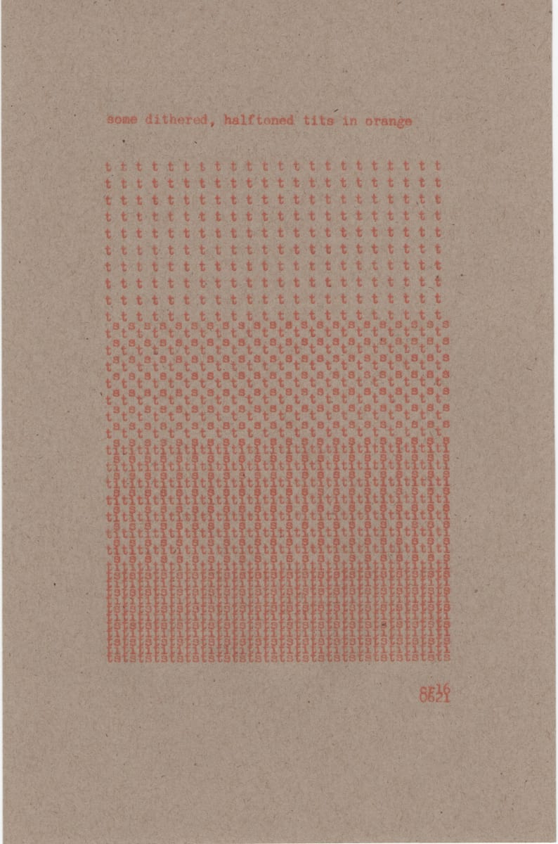 some dithered, halftoned tits in orange 