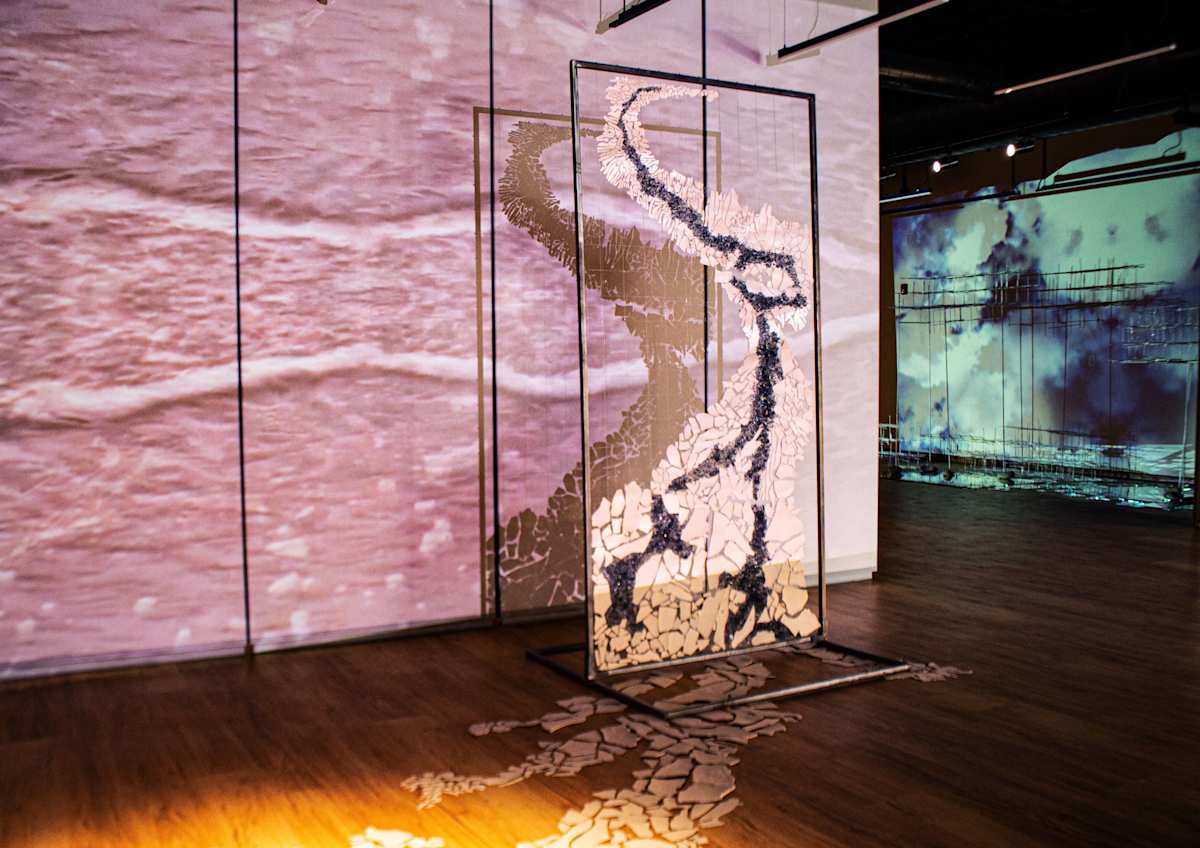 Surface Tension by Anna Grant Dean  Image: Install view, from Steven Gately Gallery 2021