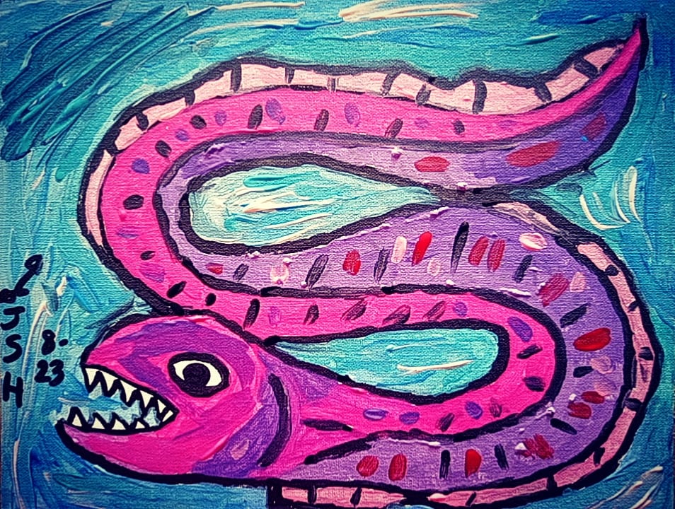 Jade The Electric Eel by Jonathan Sammuel Harrold⁹  Image: by Jonathan Sammuel Harrold