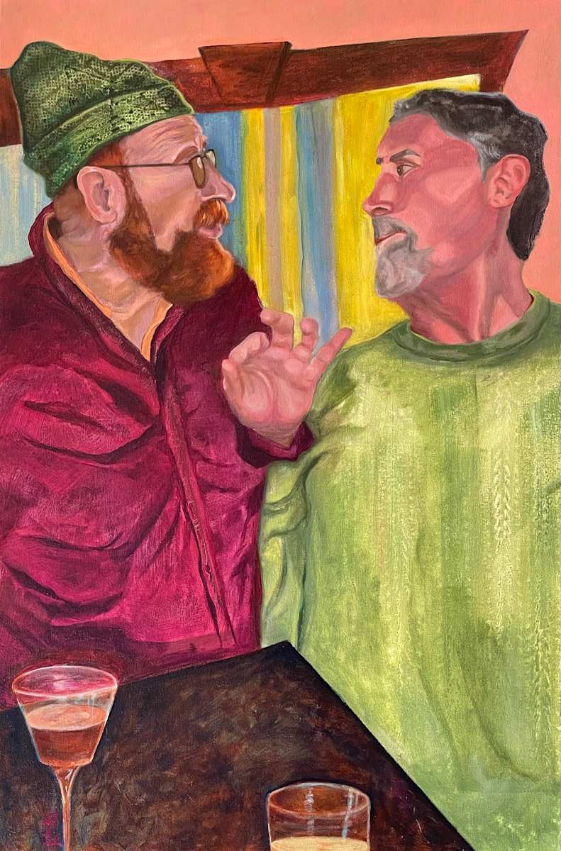 Two Men Arguing In A Bar by Katherine Cox Knapp  Image: Remember when arguing used to be more fun?