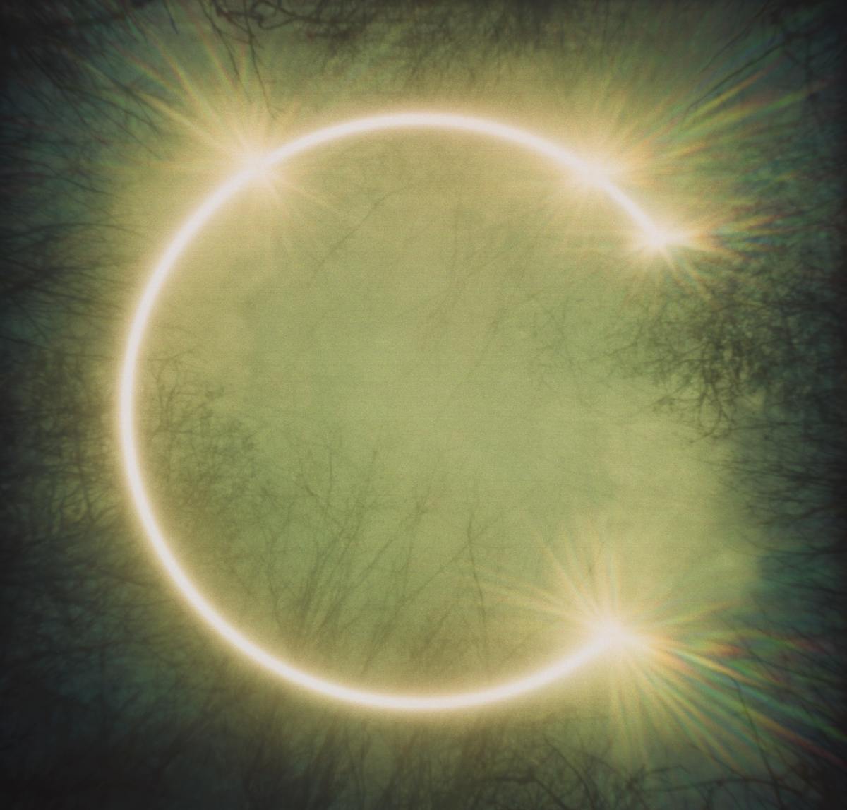 Solar Drawing: Spring, Solar Maximum, 2025, single-broken, flares by Betsy Kenyon, Image 1.
