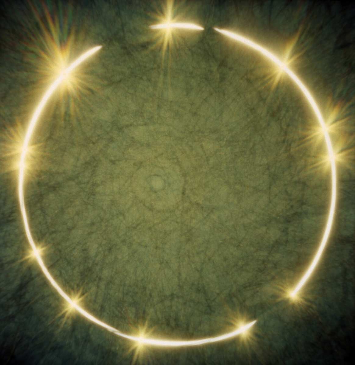 Solar Drawing: Winter, Solar Maximum, 2025, single-broken, flares by Betsy Kenyon, Image 1.